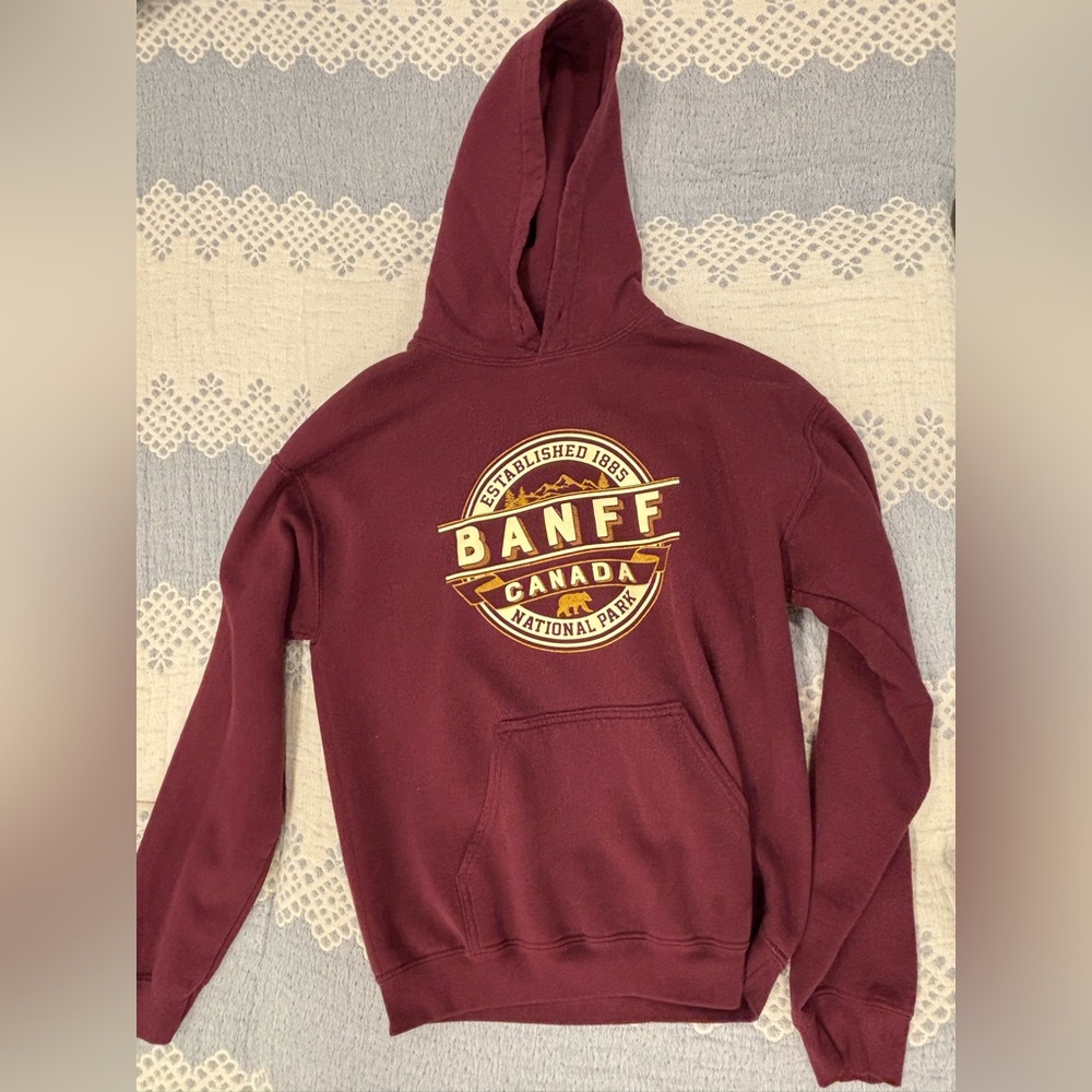 Banff Canada Maroon Hoodie